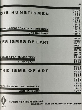 Kunstizmy Khansa Arpa i El Lisistkogo (Khans Arp's and El Lisitskii's Artisms)