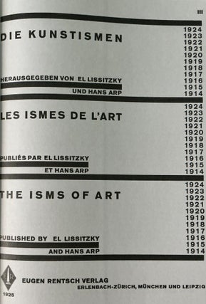 Kunstizmy Khansa Arpa i El Lisistkogo (Khans Arp's and El Lisitskii's Artisms)